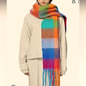 TWO multicolor scarves